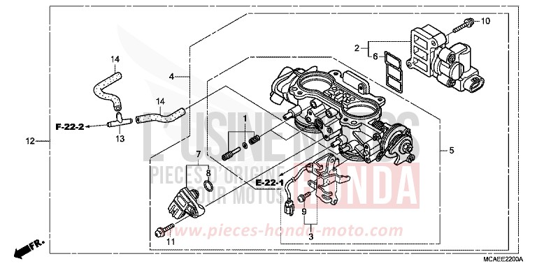 CORPS DE PAPILLON de Gold Wing DEGITAL SILVER METALLIC (NHA30) de 2015